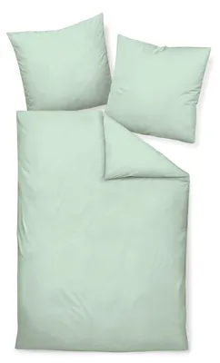 Produktbild von Traumschloss Mako-Satin Bettwäsche uni 155 x 220 cm jadegrün UNI, unifarben