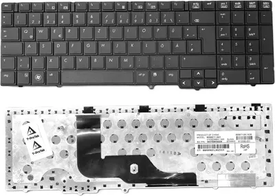 Obrázok produktu pre GERMAN - Čierna klávesnica Klávesnica kompatibilná s HP Probook 6550B, 6555B