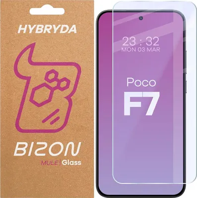 Produktbild von Flexibles Hybridglas für Xiaomi POCO F7, Bizon Glass Mule