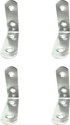Produktbild von Verstärkungswinkel AN24, Edelstahl, 50 x 50 x 16 mm. 4 Stück