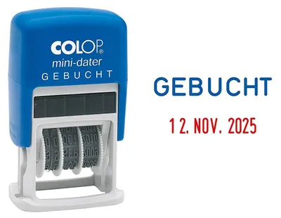 Produktbild von COLOP Datumstempel Mini Dater S160 L3 "GEBUCHT"