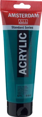 Produktbild von Amsterdam Standard Series Acrylfarbe Tube 250 ml - Phthalogrün 675