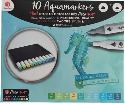 Produktbild von DecoTime Aquarell-Filzstifte, Doppelseitig, 10er Set