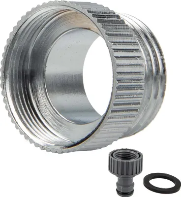 Produktbild von tecuro Aufnahme Adapter Übergangsstück M22 x 1 IG x 1/2 Zoll AG, Steckkupplung, MS hochglanzverchromt