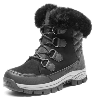 Imagen del producto de Botas de invierno impermeables y cálidas, marca DREAM PAIRS, color negro, talla 40.5