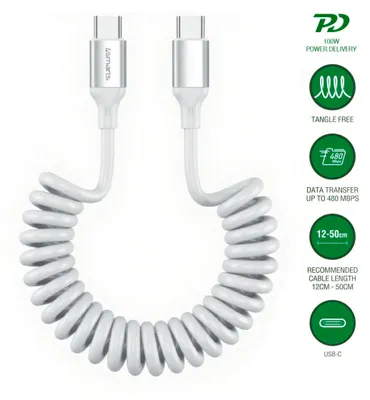 Immagine prodotto di 4smarts 541600, 1,35 m, USB C, USB C, 0,48 Gbit/s, Bianco