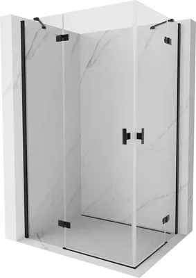 Produktbild von Mexen Mist H Duo Duschkabine 75 x 85 cm, transparent, schwarz - 8A5-075L-085P-70-00