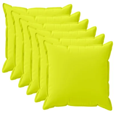 Productafbeelding van vidaXL Kussenhoezen, 6 stuks, HOUTEN, lichtgroen, 50 x 50 cm, polyester
