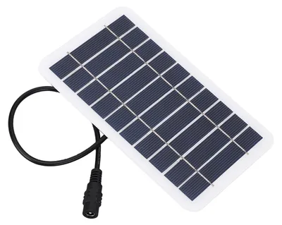 Zdjęcie produktu dla mały panel słoneczny 2 W 5 V, monokrystaliczny, wyjście DC5521, wodoodporny, pyłoszczelny, przenośny, mini do akumulatora 3,7-5 V