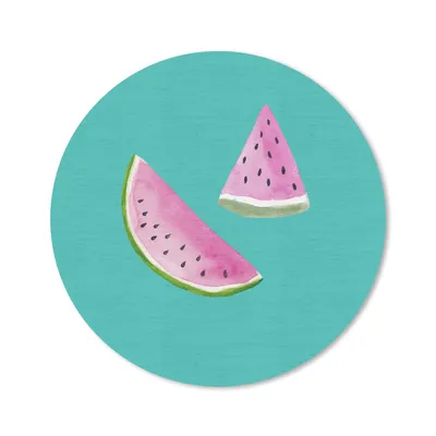 Produktbild von MuchoWow® Mauspad Mousepad Wassermelone - Obst - Aquarell - Blau 40x40 cm - Mousepads - Maus Mat - Pad - Mausunterlage - Schreibtisch Accessoires