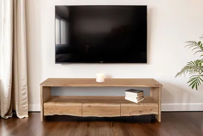 Produktbild von Lowboard Akazienholz massiv natur TV-Board 160 x 45 x 50 cm DAHLIA I