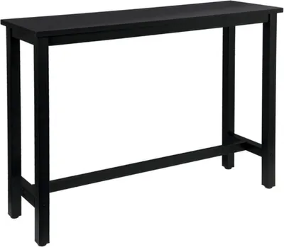 Image de Table de bar deluxe - Rectangulaire - Table de bar pour intérieur - Métal - Noire - 140x40x100 cm