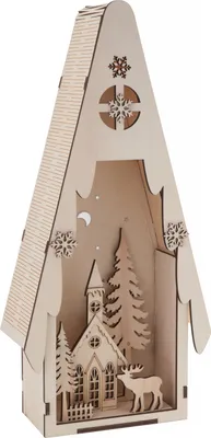 Produktbild von VBS Lichtertanne mit Winterszene, inkl. LED.