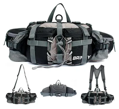 Productafbeelding van Heuptas tailletas buiktas - Waterdicht - 5 liter - Zwart - Voor wandelen en fietsen