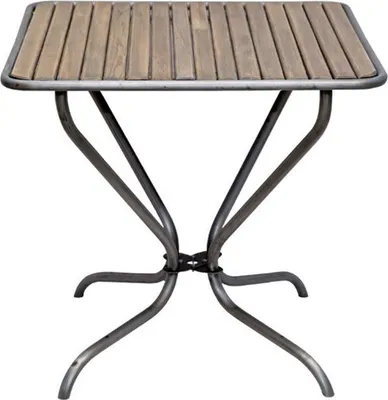 Produktbild von Casa Padrino Nostalgie Gartentisch Braun 80 x 80 x H. 75 cm - Jugendstil Gartenmöbel