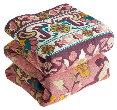 Boho Tagesdecke 100% Baumwolle mit Fransen 230x250 cm