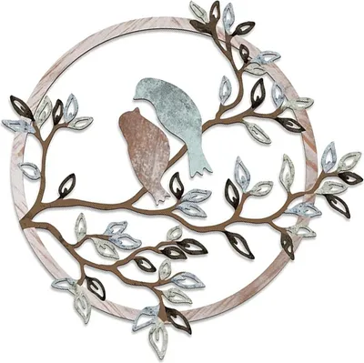 Produktbild von INF Wanddekoration aus Metall – Silhouette der Liebesvögel Mehrfarbig Modell 2