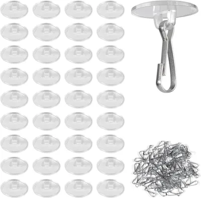 50 transparente selbstklebende Decken- und Wandhaken