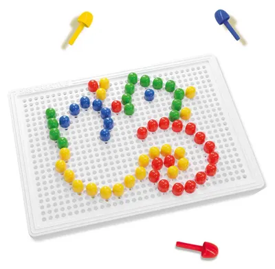 Produktbild von SES Creative 14046 Mosaik-Steckplatte Kompakt - Kreativset für Kinder, 100 Stück(e), 3 Jahr(e), Junge/Mädchen, Kind, Mehrfarbig, 150 mm