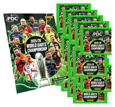 Image de Autocollants du Championnat du monde de fléchettes PDC 2026 - 1 album + 20 sachets