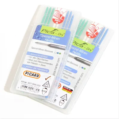 Produktbild von 2 x PICARD Ersatzminen für Pica-Dry Marker blau weiß grün Minen Tieflochmarker