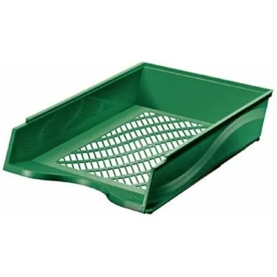 Produktbild von Briefkorb C4 Polystyrol grün Packung mit 10 Stück