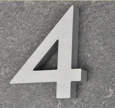Produktbild von Hausnummer Haustürnummer Aluminium Scala Nr. 4