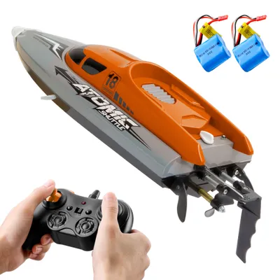 Produktbild von RC-Boot Fernbedienungsboot 30 km / h Hochgeschwindigkeits-IPV7 Wasserdichtes 2,4-GHz-4-Kanal-Rennboot fš¹r Kinder Erwachsene
