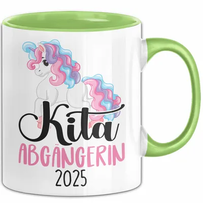 Produktbild von Trendation - Kita Abgängerin 2022 Einschulung Mädchen Geschenk Tasse Schulstart 1. Schultag Schuleinführung Schulanfang Geschenkidee Schulkind (Grün)