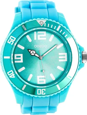 Immagine prodotto di Oozoo Orologio da polso in silicone blu Serie Vintage Ladies-Gents Orologio analogico al quarzo UOC4165A