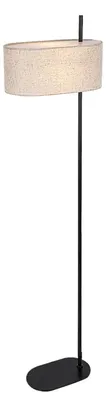 Image de Lampadaire scandinave noir avec abat-jour beige pour salon chambre 1xE27 40W NARMIN Rabalux