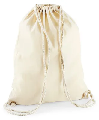 Immagine prodotto di Westford Mill W110 | Borsa da palestra in cotone | 37 x 46 cm - Colore: Naturale - Dimensioni: 37 x 46 cm
