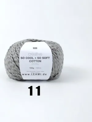 Produktbild von Rico Creative So Cool + So Soft Baumwolle Chunky Grau
