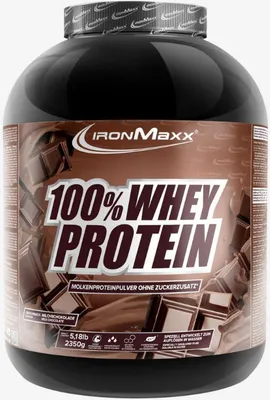 Produktbild von IronMaxx 100% Whey Protein - 2350g-Dose Milchschokolade
