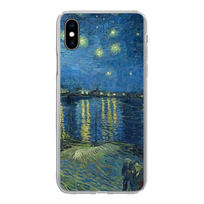 Produktbild von MuchoWow® Handyhülle Schutzhülle Hülle für iPhone Xs Die sternenklare Nacht - Vincent van Gogh Silikon Softcase Handy Hülle - Handytasche
