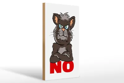 Produktbild von Holzschild Spruch 20x30cm NO (Katze)