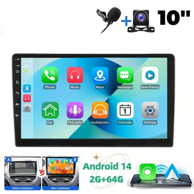 Produktbild von Multimedia-Autoradio – 2-DIN-Autoradio – Autoradio – Touchscreen-Radio – Android-Autoradio
