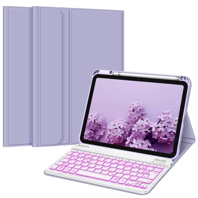Obrázek produktu pro Obal s klávesnicí pro modely A16, 11. generace a 10. generace. Barva: fialová