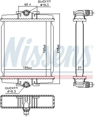 Obrázek produktu pro Chladič motoru NISSENS 606863