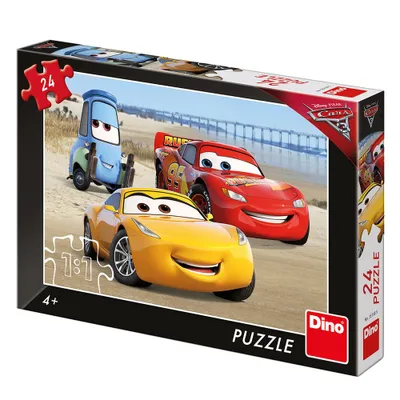 Obrázok produktu pre Puzzle Autá na pláži, 24 dielikov Dino