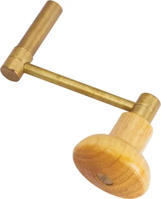 Produktbild von SELVA Kurbelschlüssel für Regulateur, aus Messing mit Holzgriff