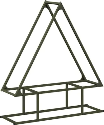 Zdjęcie produktu dla vidaXL Stojak na drewno opałowe oliwkowozielony 80x25x90 cm Stal walcowana na zimno