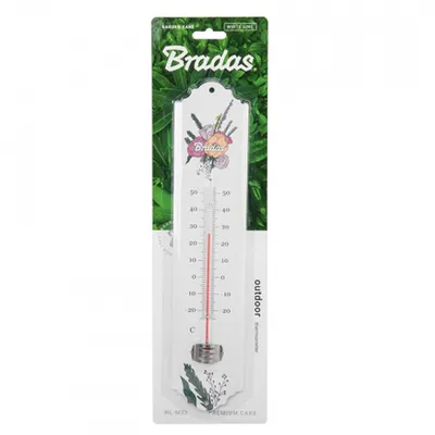 Immagine prodotto di Termometro da esterno in metallo 30cm Termometro da giardino Bradas