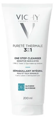 Productafbeelding van Vichy - Pureté Thermale - 3 in 1 Step Make-Up Cleanser - 200 ml