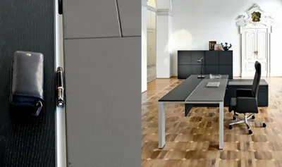 Produktbild von Konferenztisch Ecktisch Schubladen Ecktisch mit Regalen Computertisch Möbel Neu