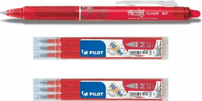 Produktbild von Frixion Clicker 0.7 rot + 6 Ersatzminen rot