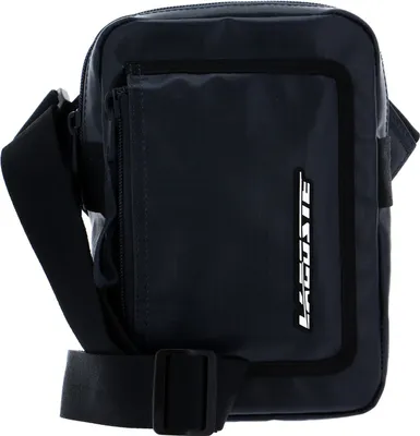 Image de LACOSTE boîtier d'appareil photo sac à épaule bandoulière Vertical Camera Bag Bleu Nuit Noir bleu marine