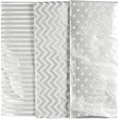 Produktbild von Creativ Company Seidenpapier, Blatt 50x70 cm, 17 gr, Silber, 6 Blatt 1 Box