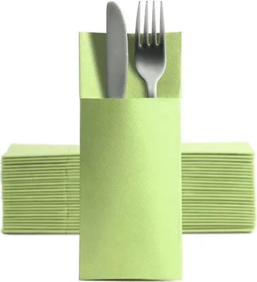 Produktbild von 1250 Softpoint Besteckservietten Bestecktaschen limette