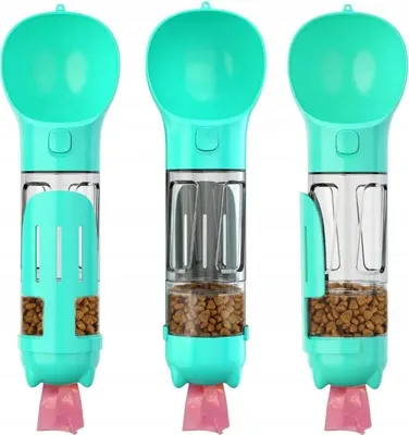 Produktbild von Hundeflasche mit Schüssel für Wasser und Futter